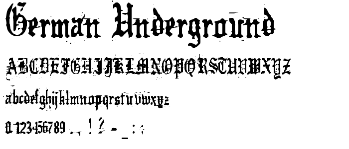 German Underground font